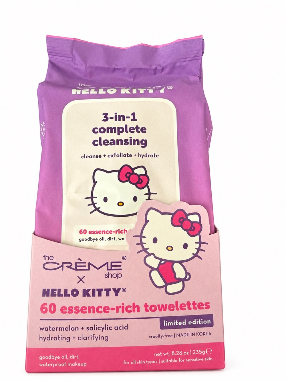 The Crème Shop x Hello Kitty Cleansing Towelettes 60 Count